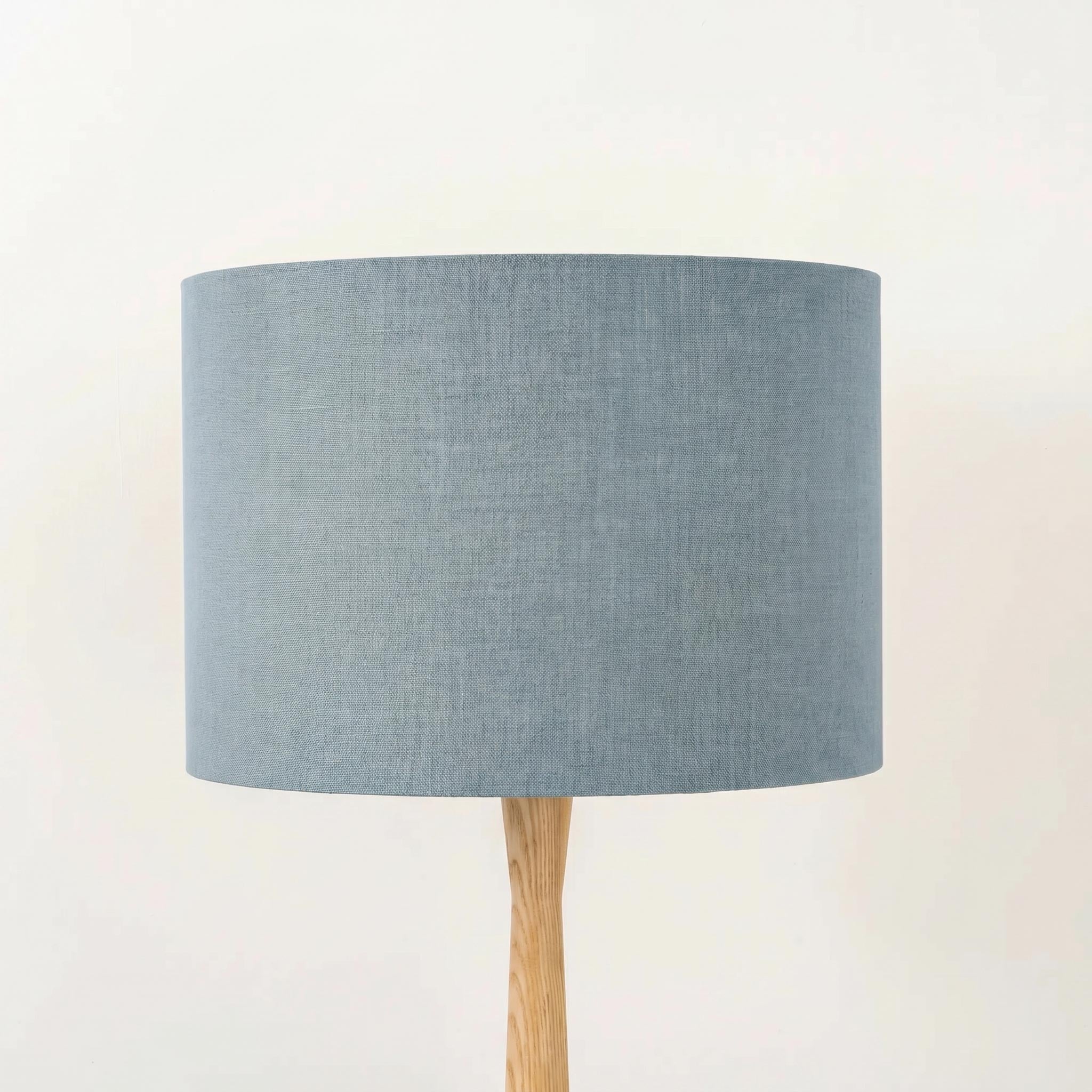 Blue Grey Linen Lampshade