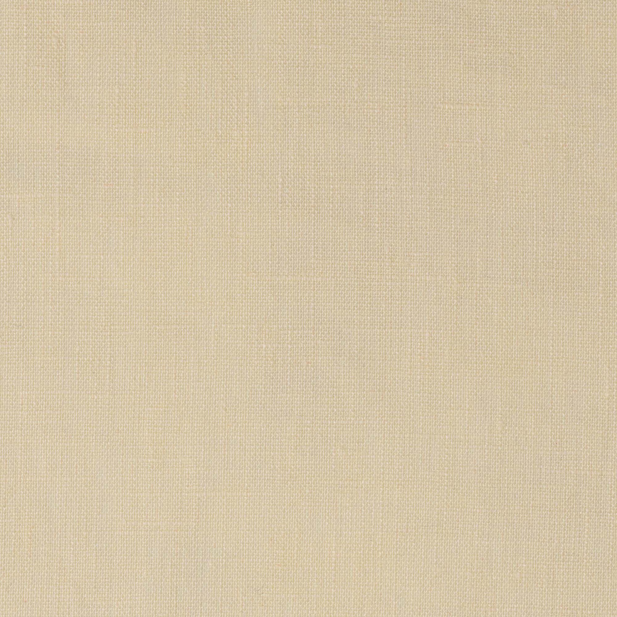 Buttercream linen fabric, flat lay showing its natural weave, washed European flax