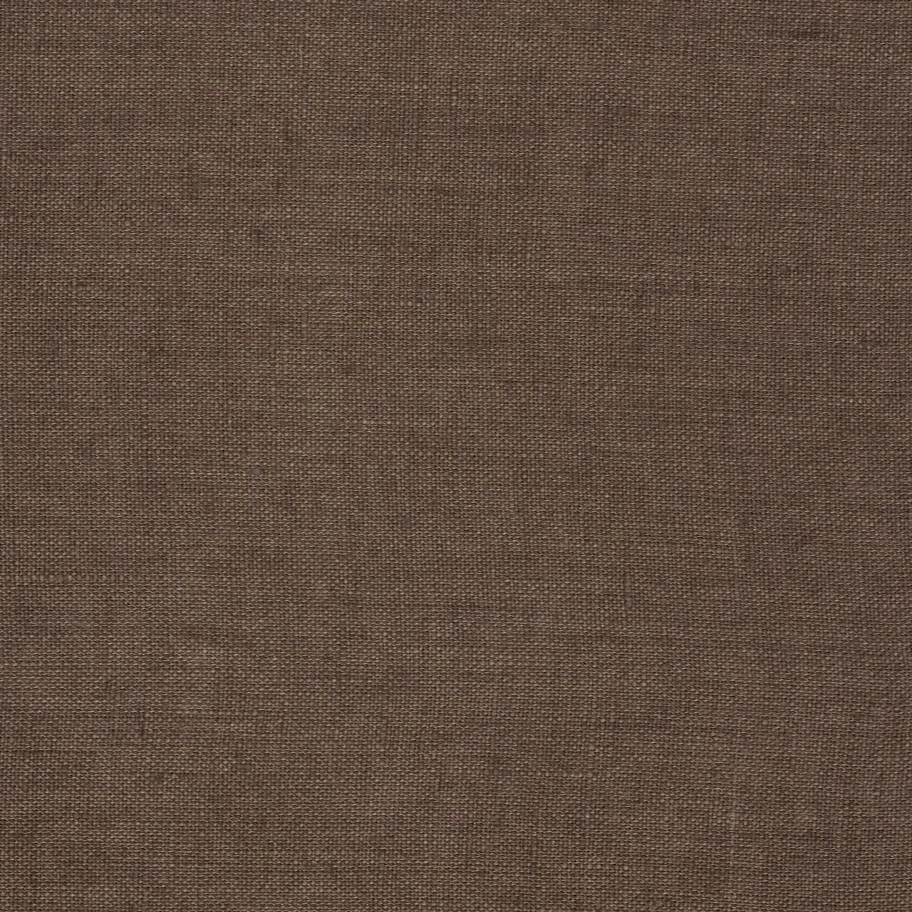 Cocoa Brown linen fabric, flat lay showing its natural weave, washed European flax