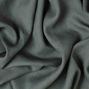 Dark Slate Green linen fabric, crumpled to show its natural texture, washed European flax