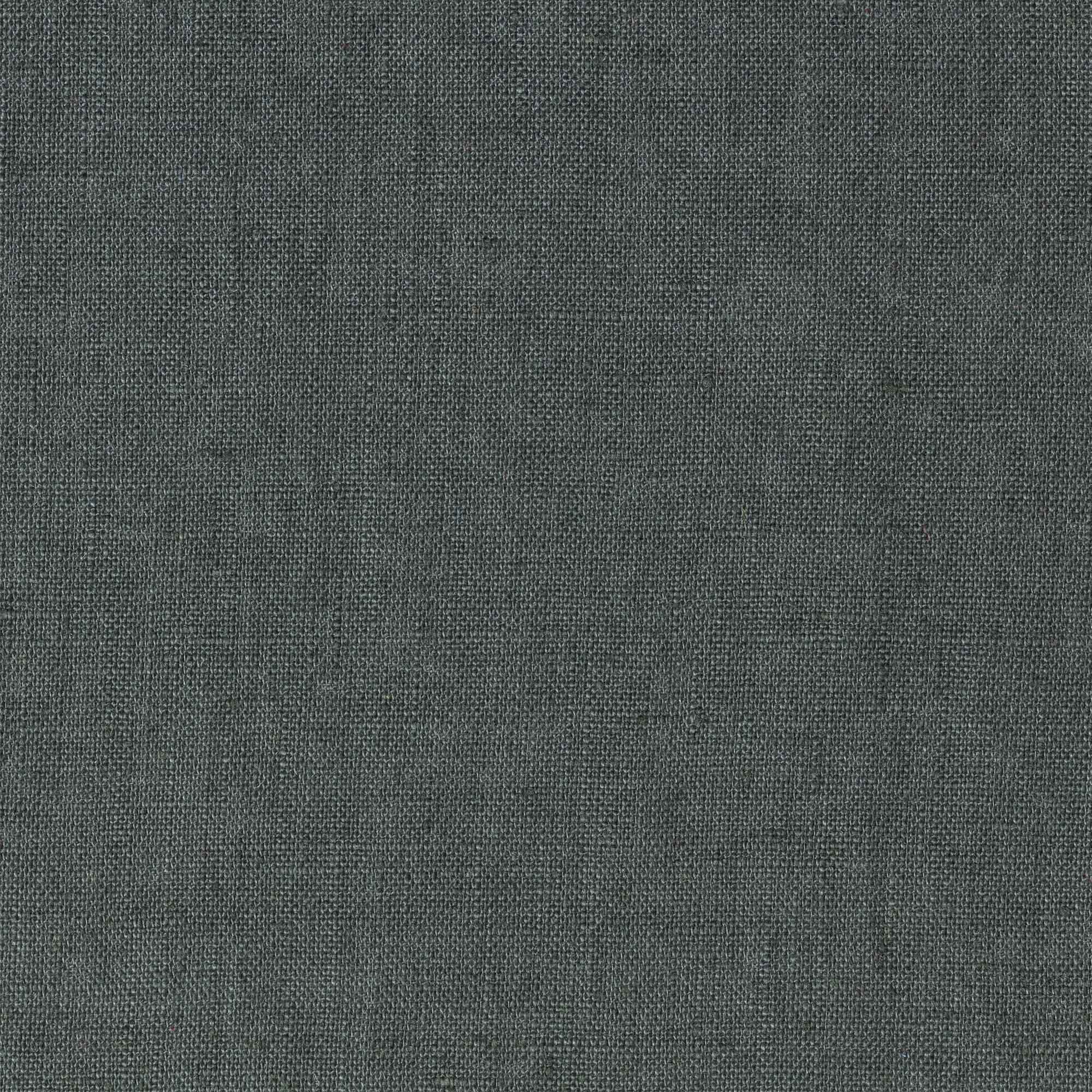 Dark Slate Green linen fabric, flat lay showing its natural weave, washed European flax