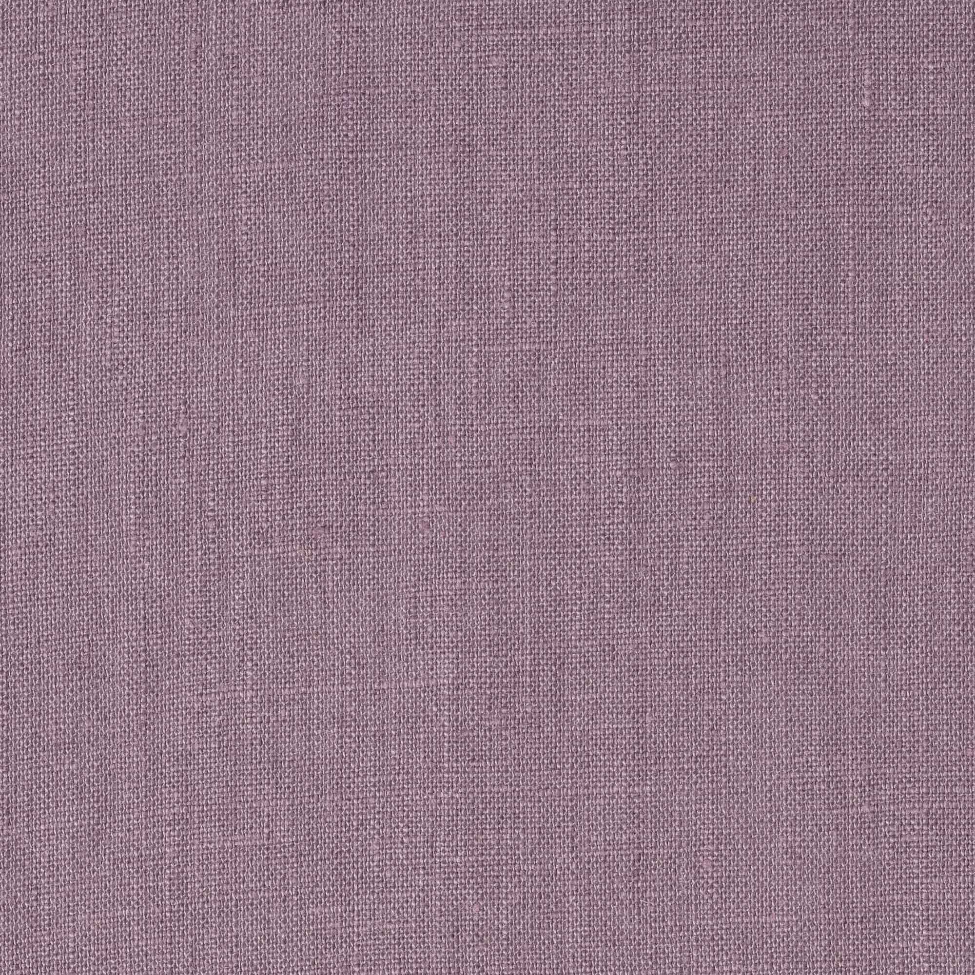 Dusty Purple linen fabric, flat lay showing its natural weave, washed European flax