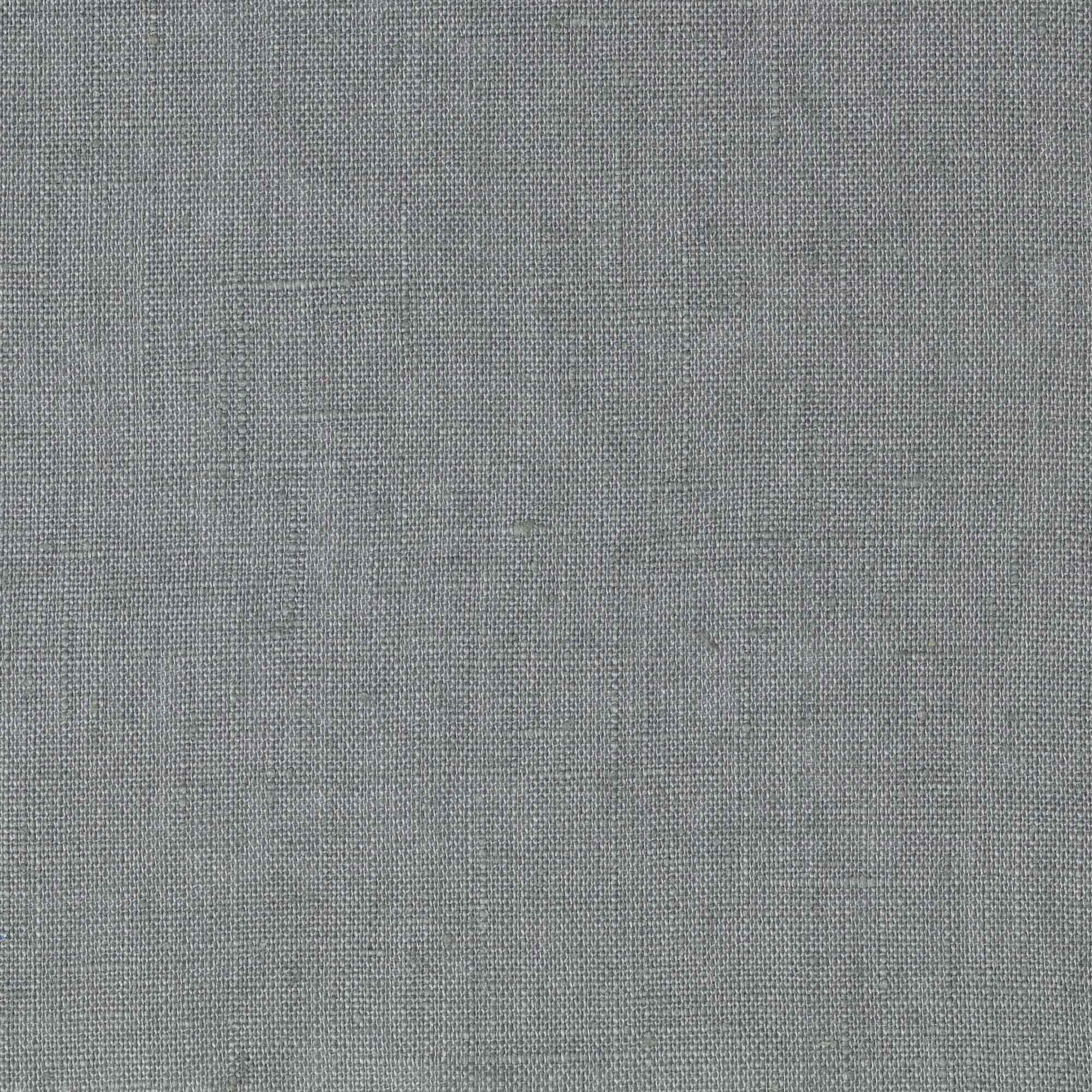 Grey linen fabric, flat lay showing its natural weave, washed European flax