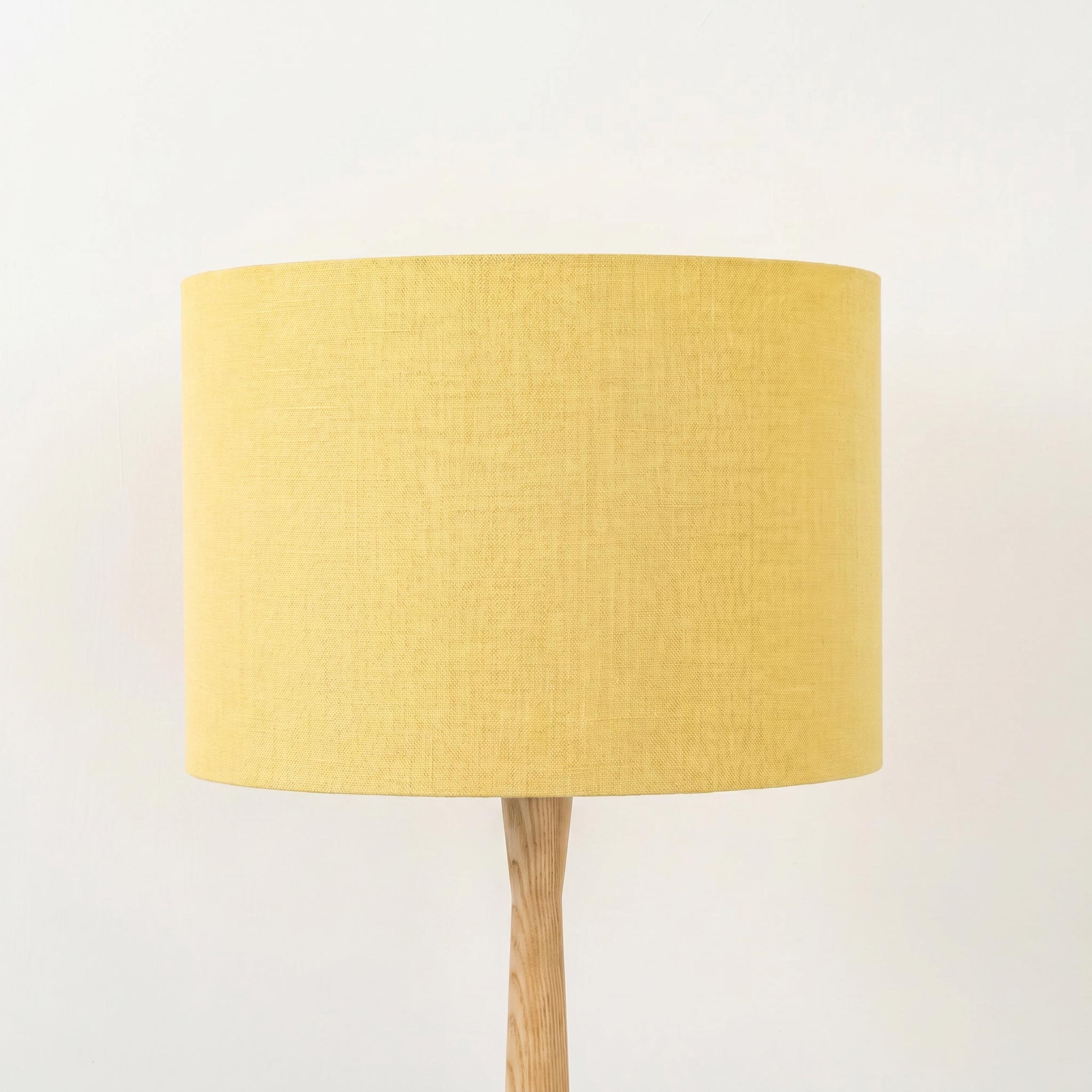 Pale Yellow Linen Lampshade