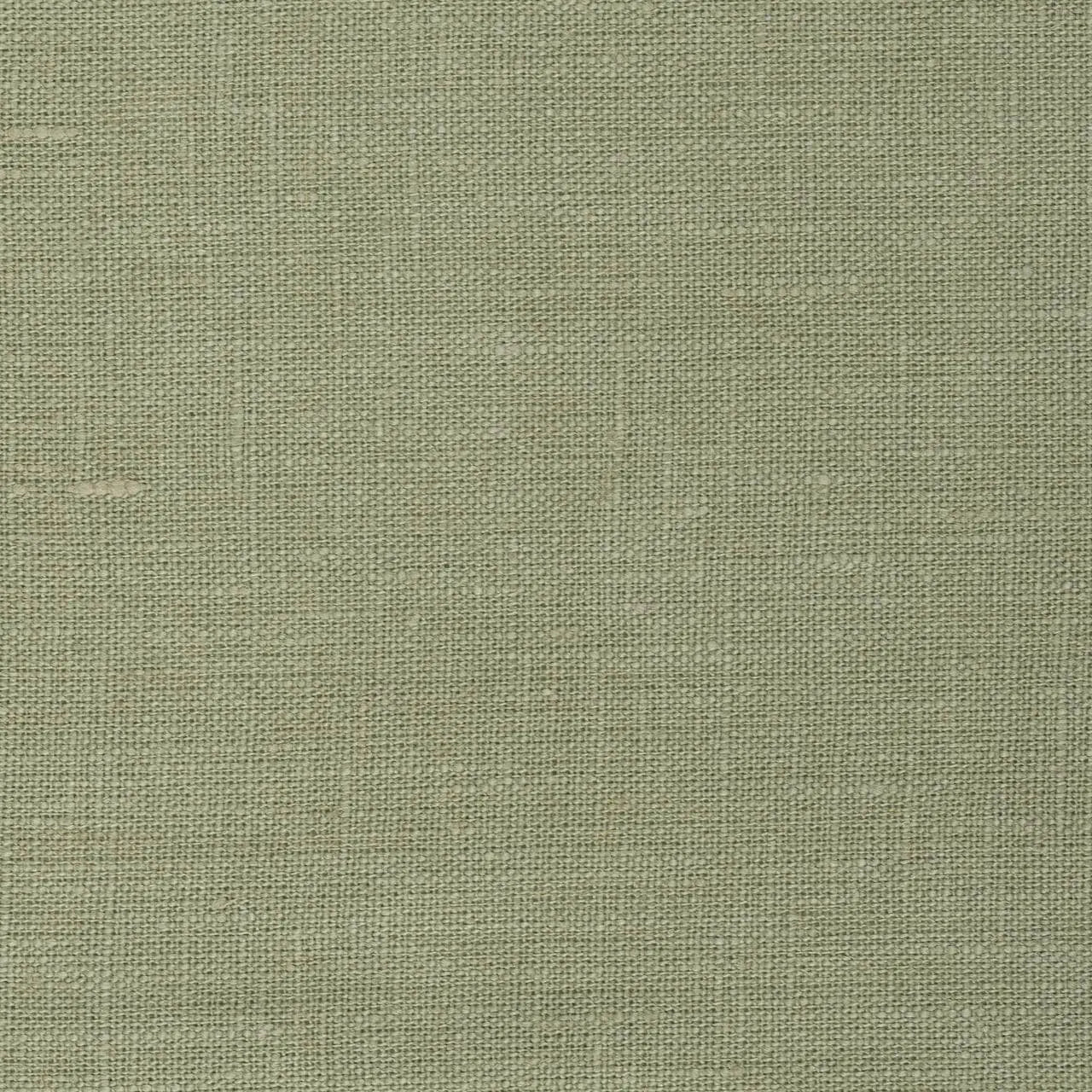 Light Sage Green linen fabric, flat lay showing its natural weave, washed European flax
