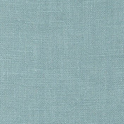 Dusty Turquoise linen fabric, flat lay showing its natural weave, washed European flax