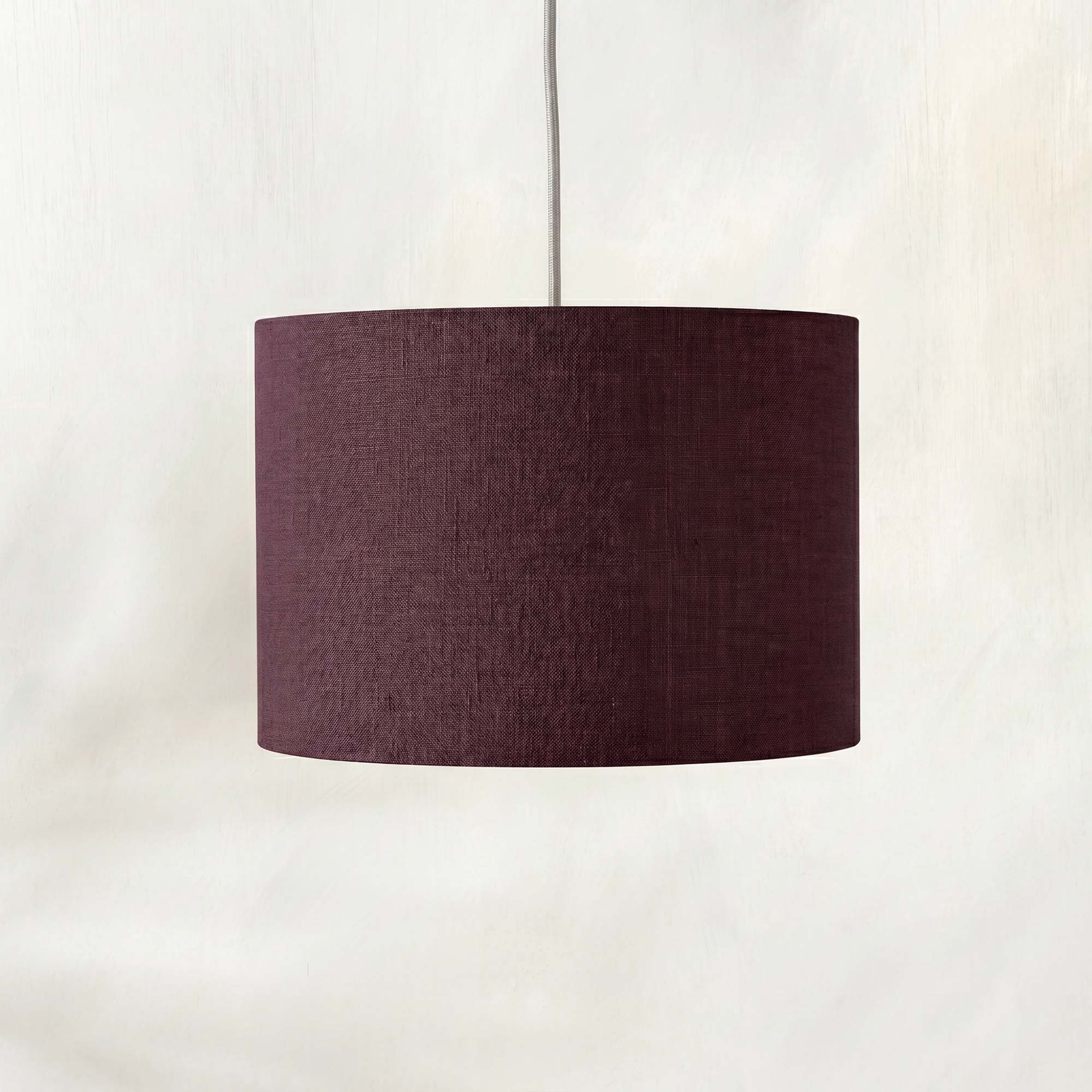 Dark Plum Linen Lampshade