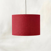 Berry Red Linen Lampshade