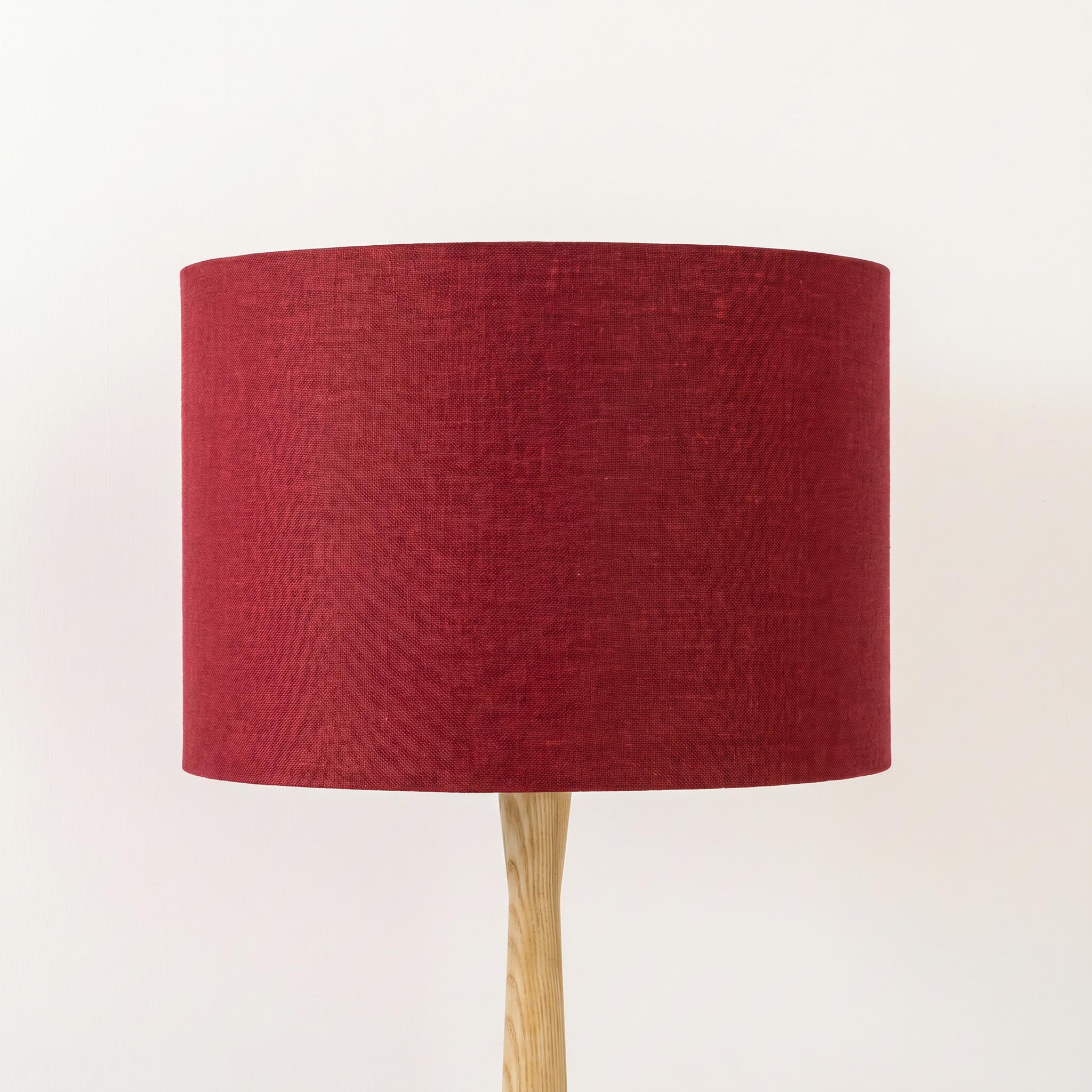 Berry Red Linen Lampshade