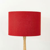 Bright Red Linen Lampshade