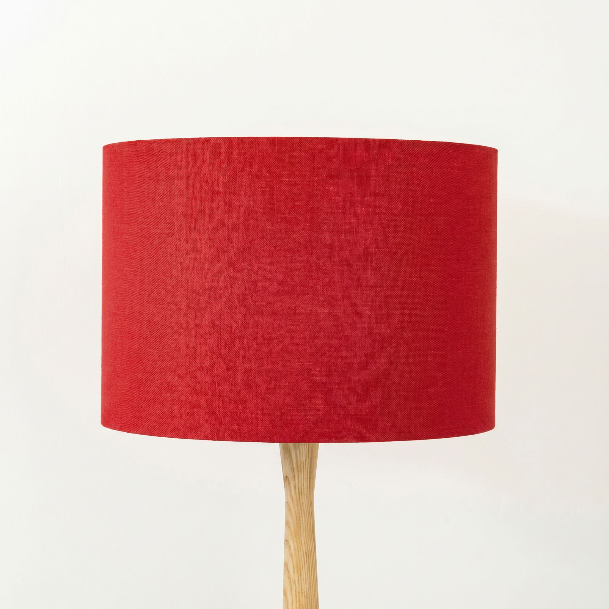 Bright Red Linen Lampshade
