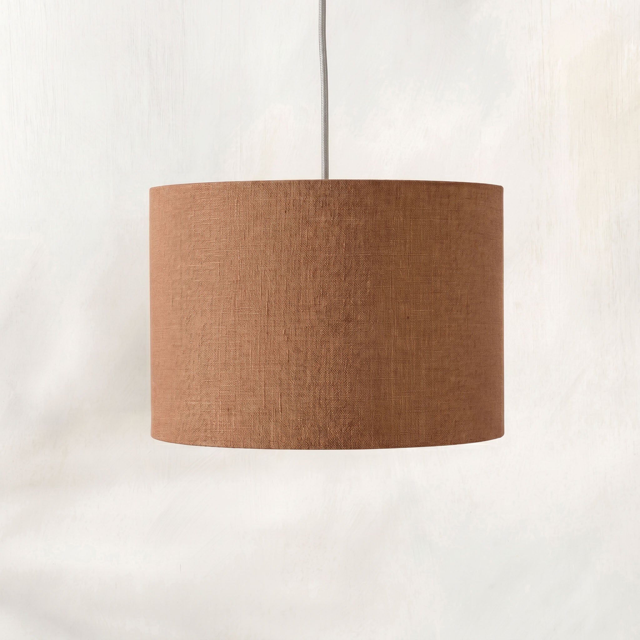 Cinnamon Brown Linen Lampshade