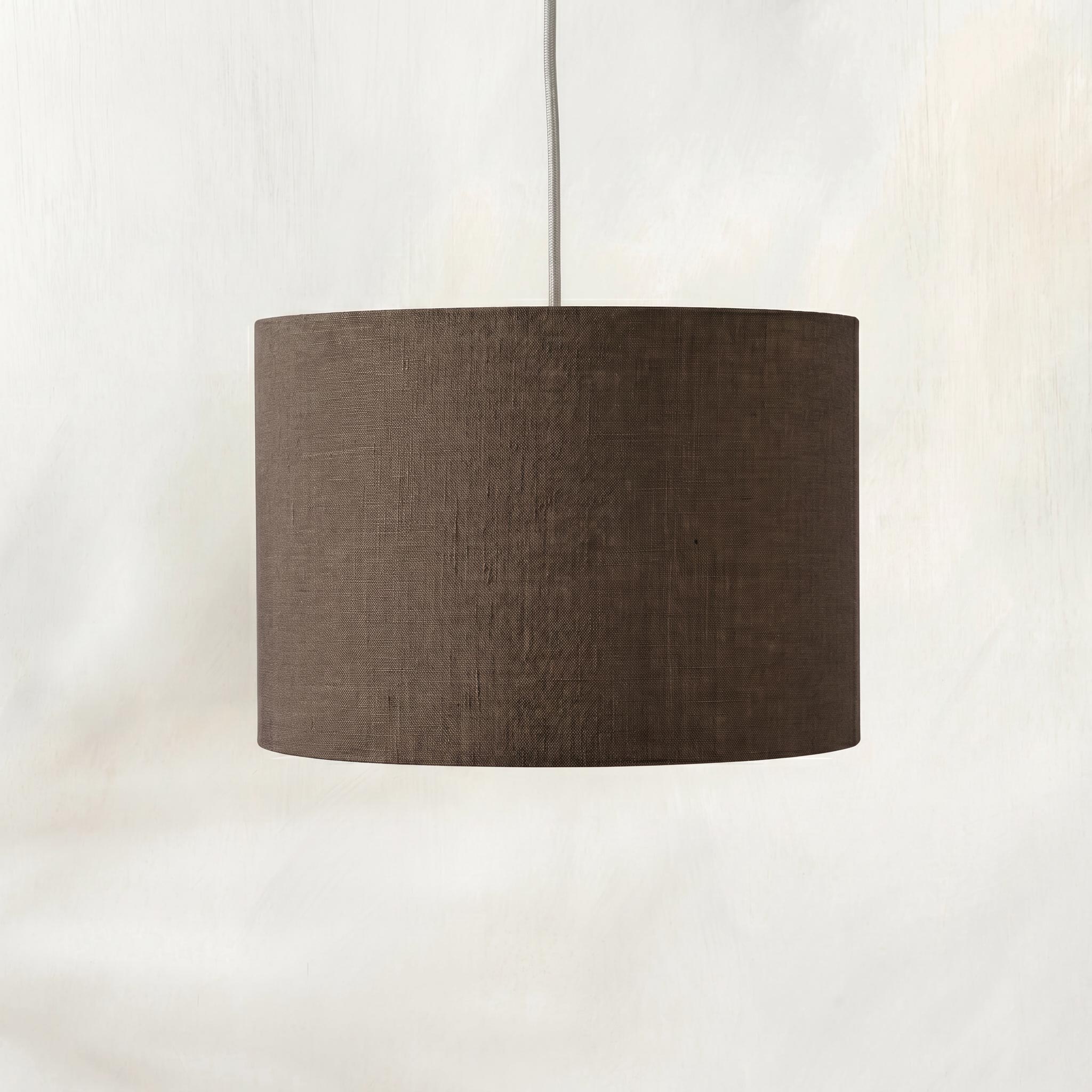 Cocoa Brown Linen Lampshade