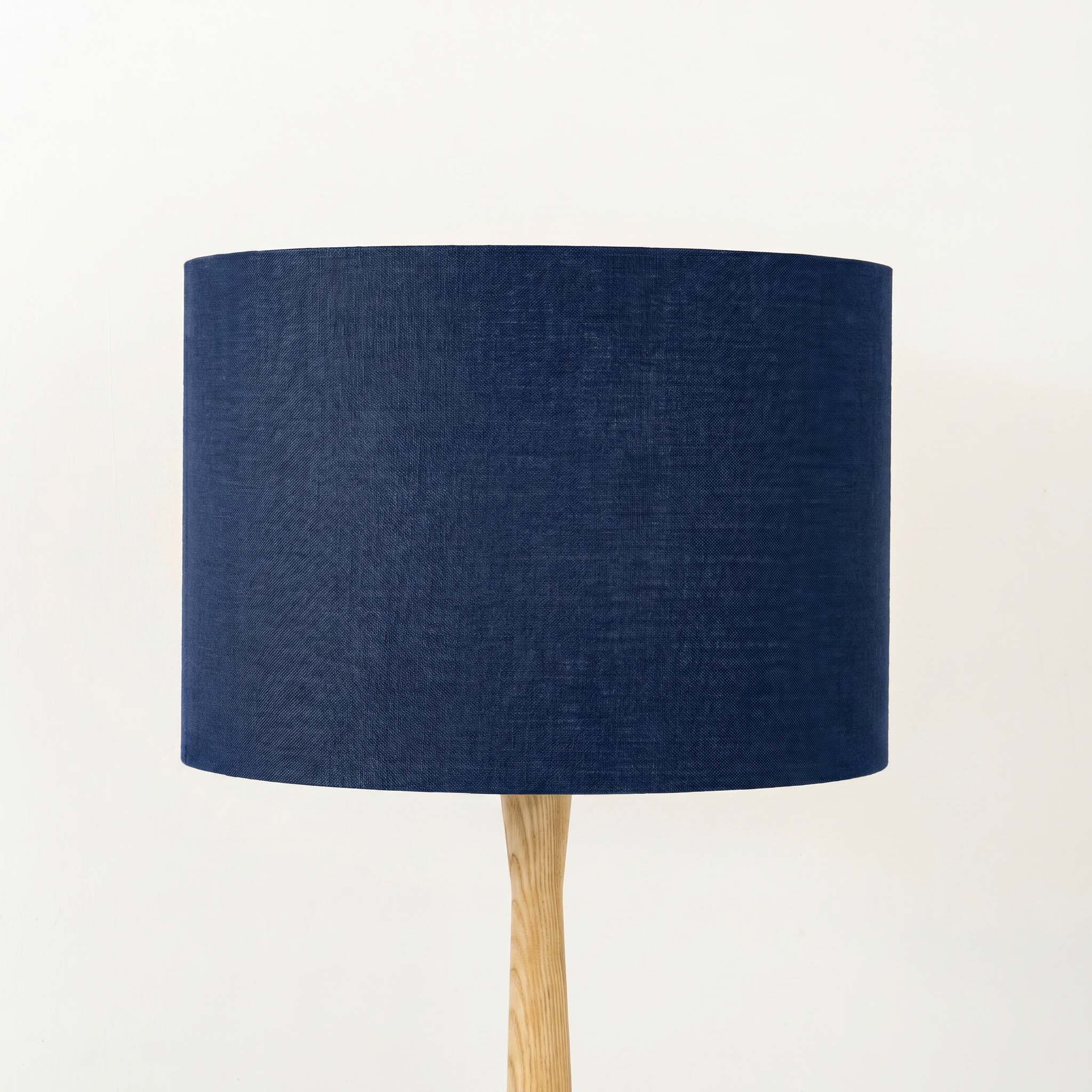 Dark Blue Linen Lampshade