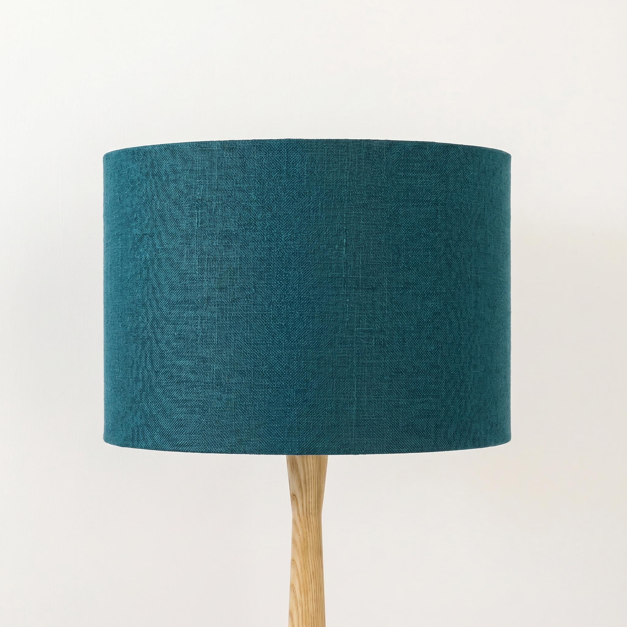 Deep Teal Linen Lampshade