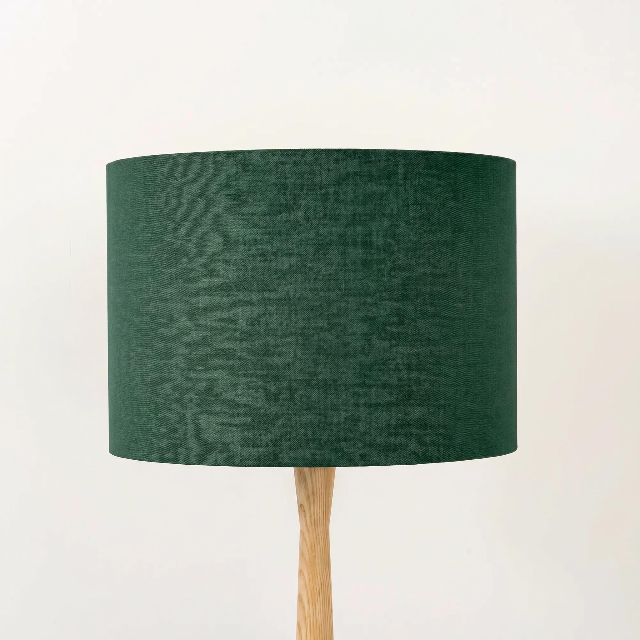 Dark Forest Green Linen Lampshade