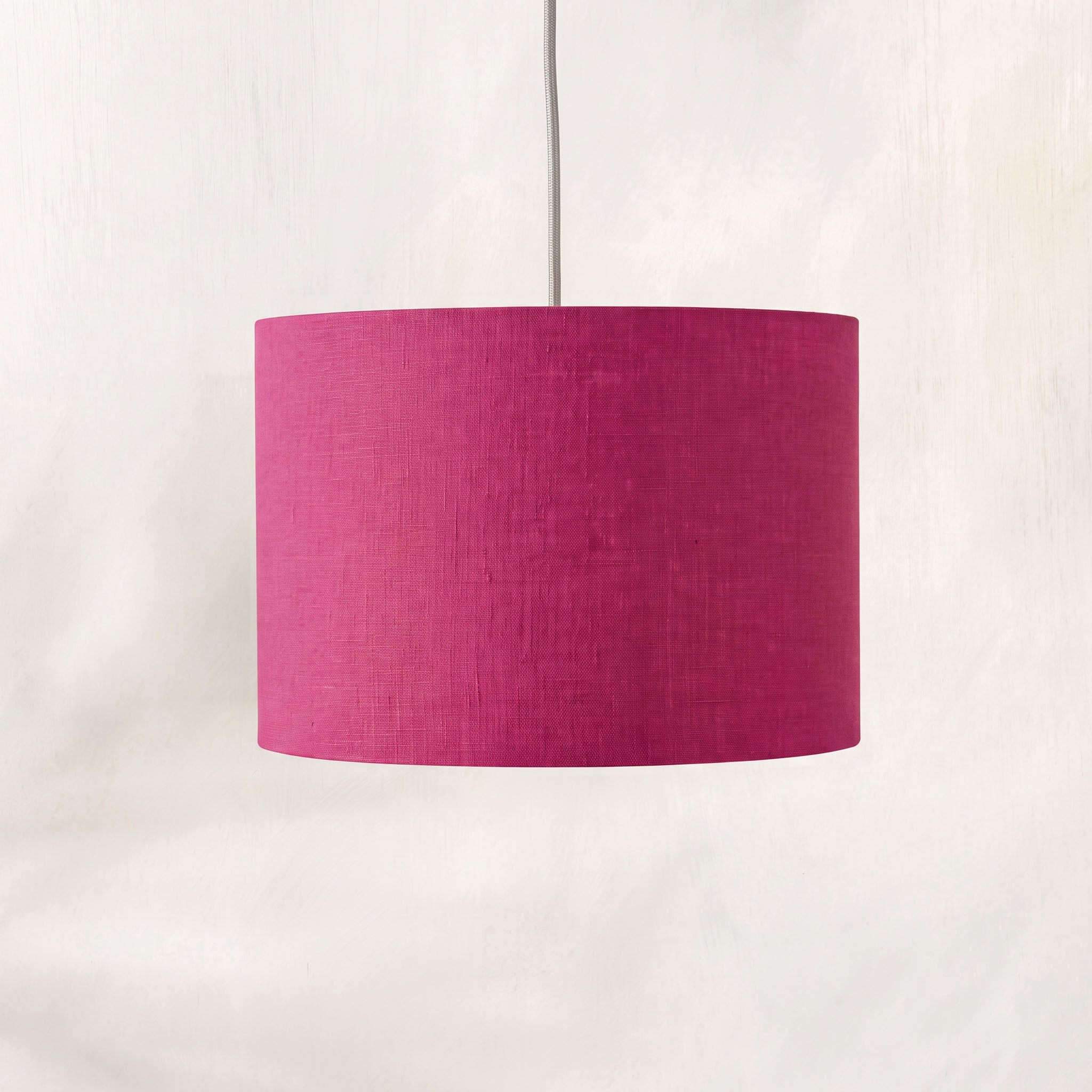 Fuchsia Pink Linen Lampshade