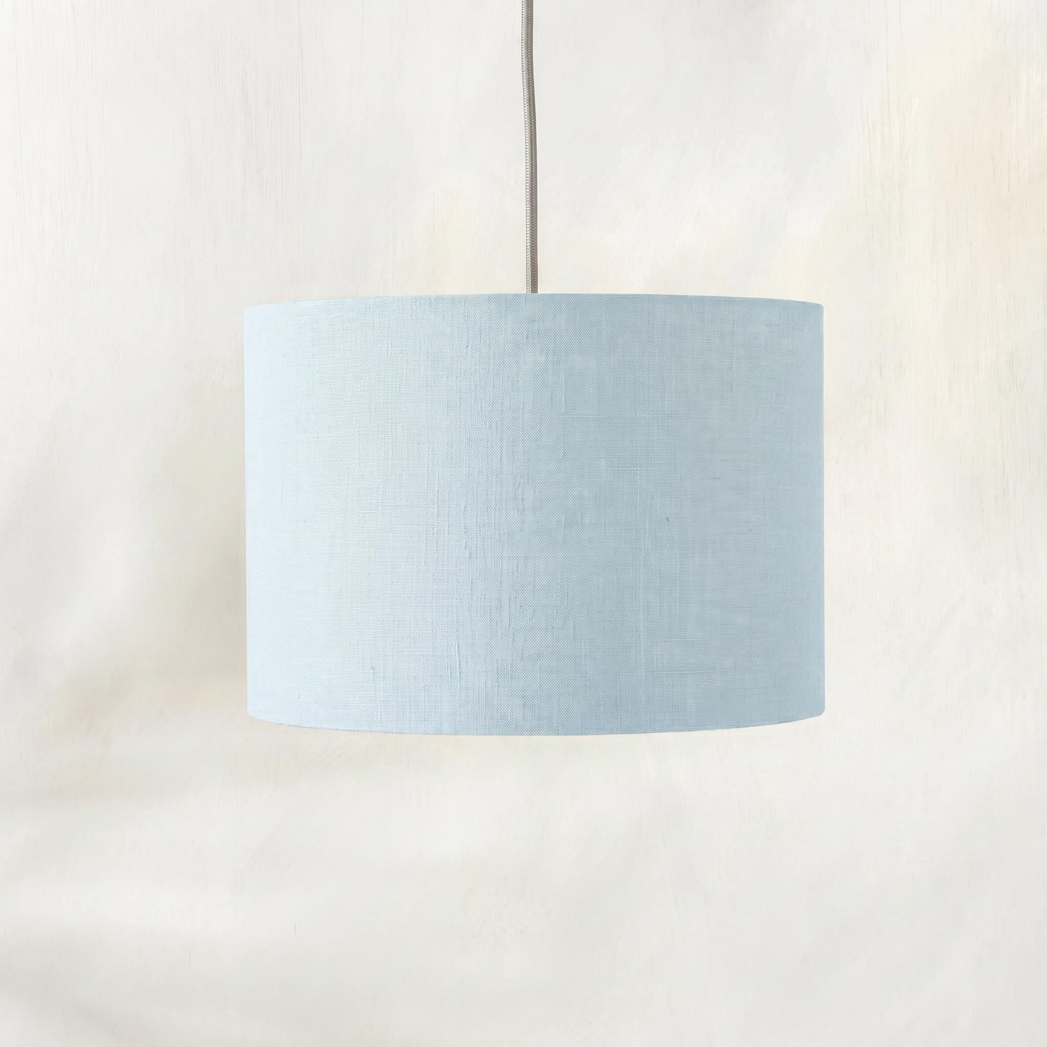 Light Sky Blue Linen Lampshade