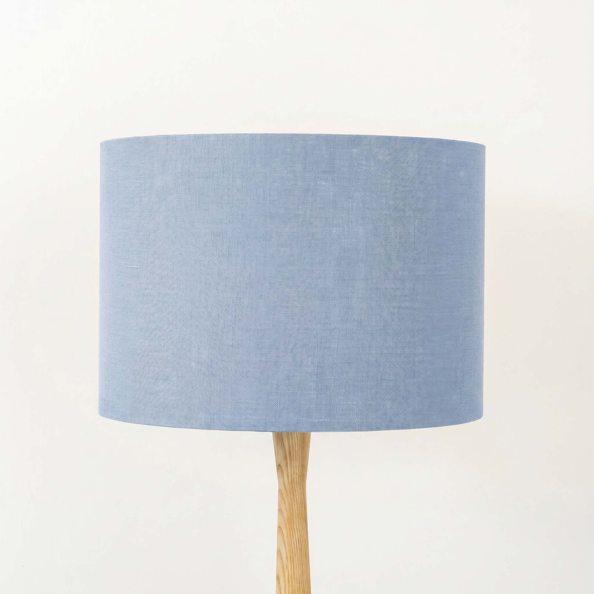 Powder Blue Linen Lampshade
