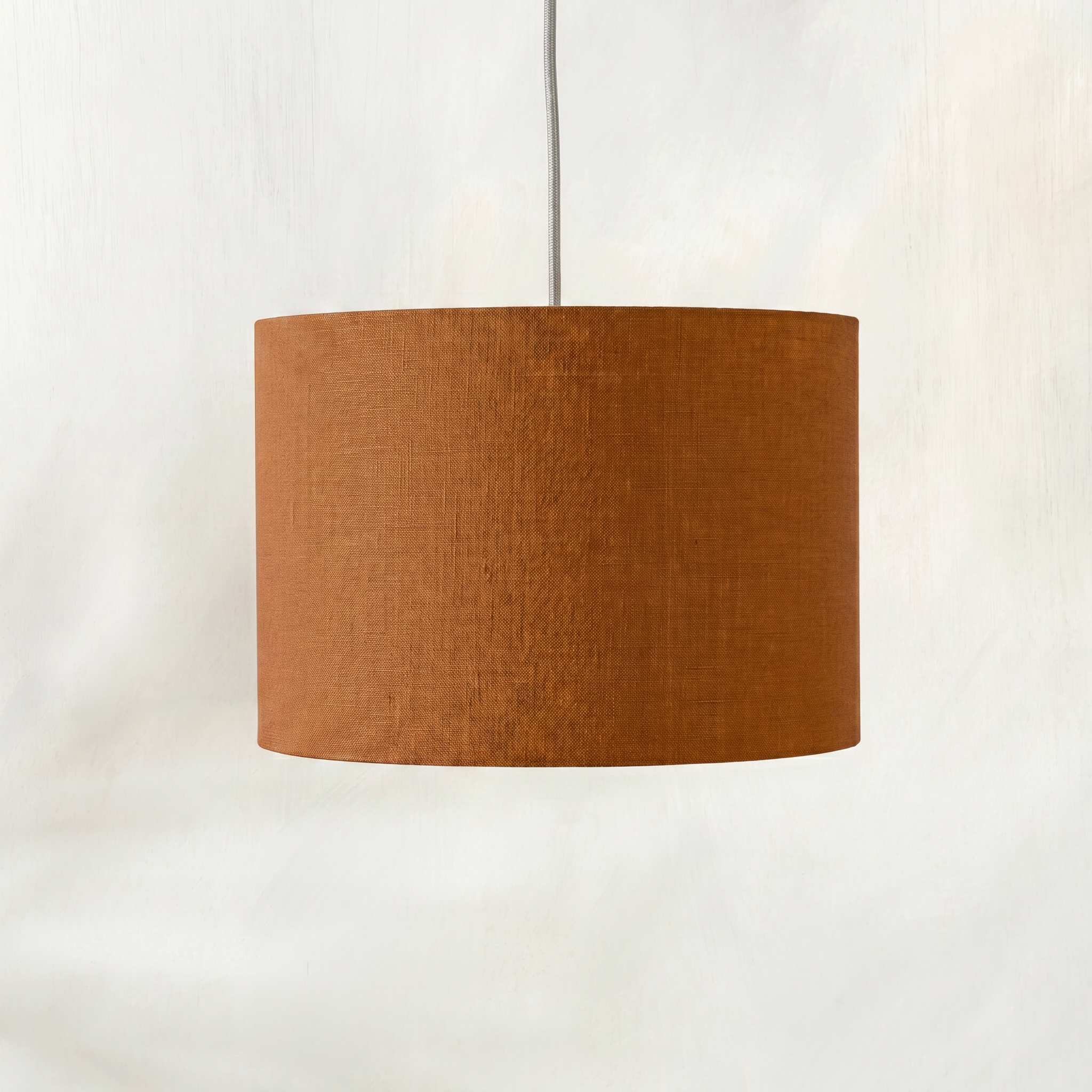 Rust Brown Linen Lampshade