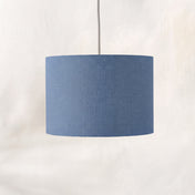 Steel Blue Linen Lampshade