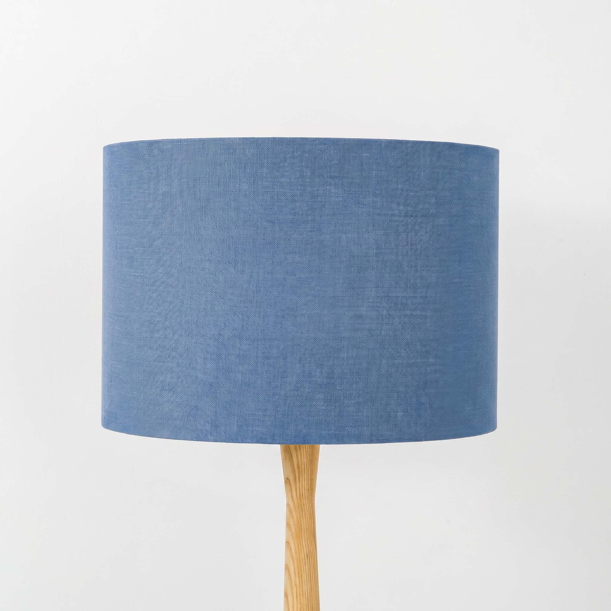 Steel Blue Linen Lampshade