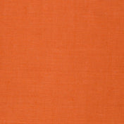Tangerine linen fabric, flat lay showing its natural weave, washed European flax
