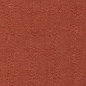Terracotta linen fabric, flat lay showing its natural weave, washed European flax