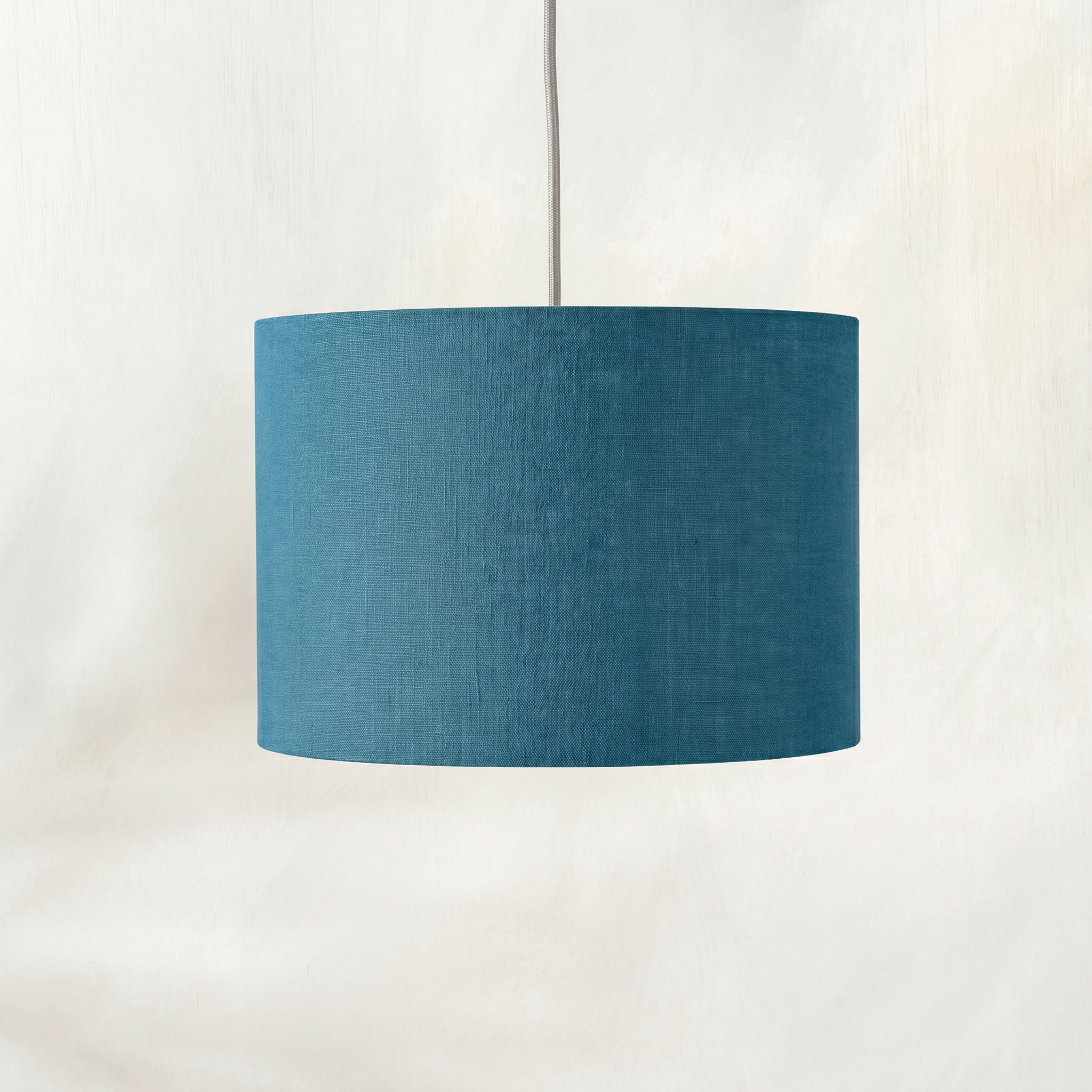 Turquoise Blue Linen Lampshade