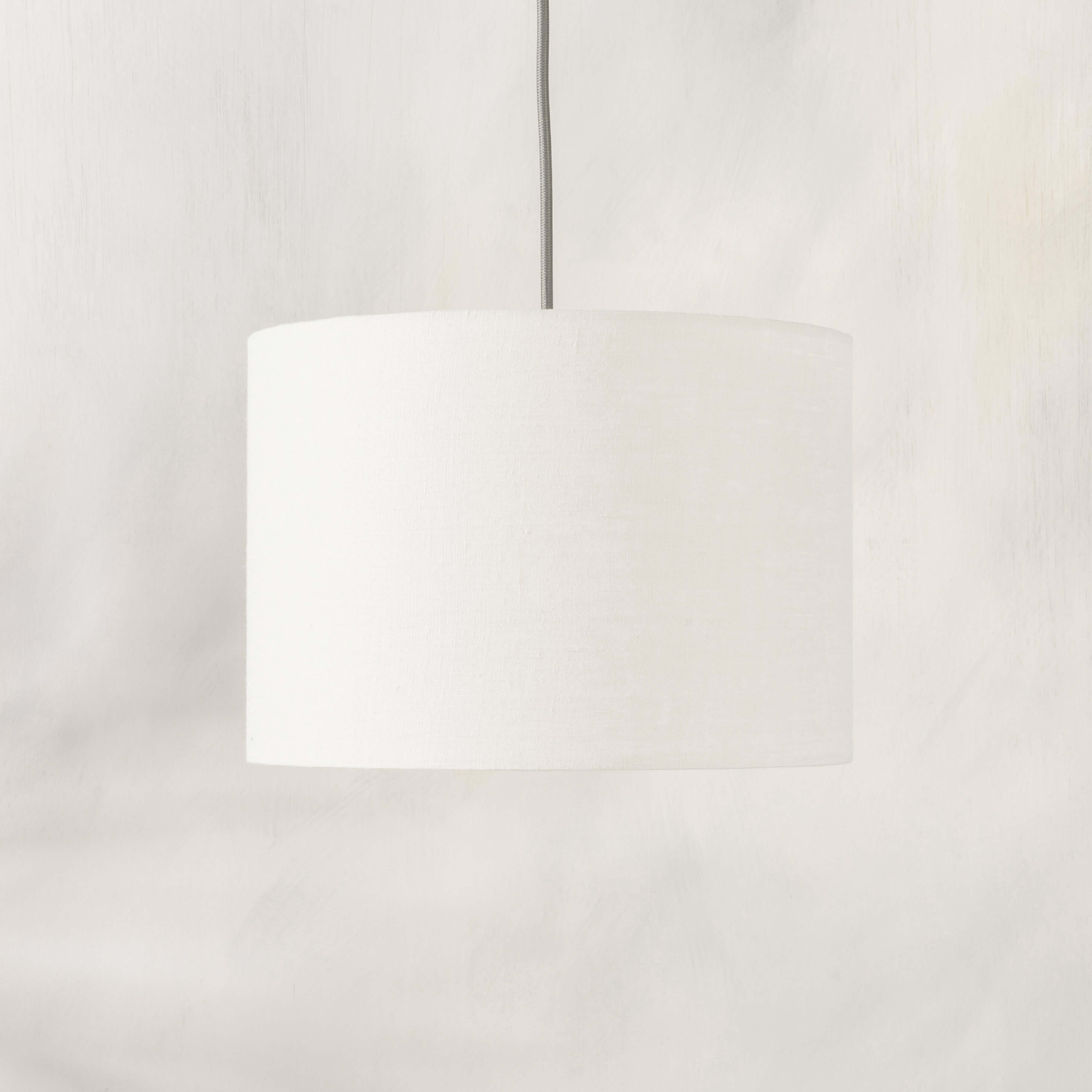 White Linen Lampshade