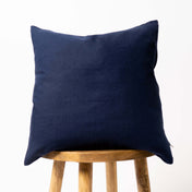Navy Blue Linen Cushion Cover