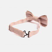 Light Dusty Pink Linen Bow Tie