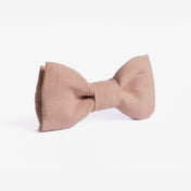 Light Dusty Pink Linen Bow Tie