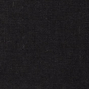 Black linen fabric, flat lay showing its natural weave, washed European flax