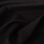 Black linen fabric, crumpled to show its natural texture, washed European flax