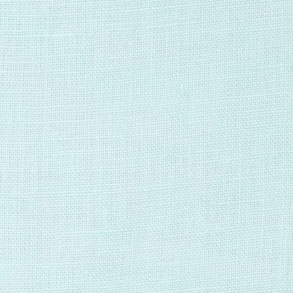 Pastel Light Mint linen fabric, flat lay showing its natural weave, washed European flax