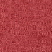 Raspberry linen fabric, flat lay showing its natural weave, washed European flax