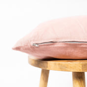 Rose Pink Linen Cushion Cover