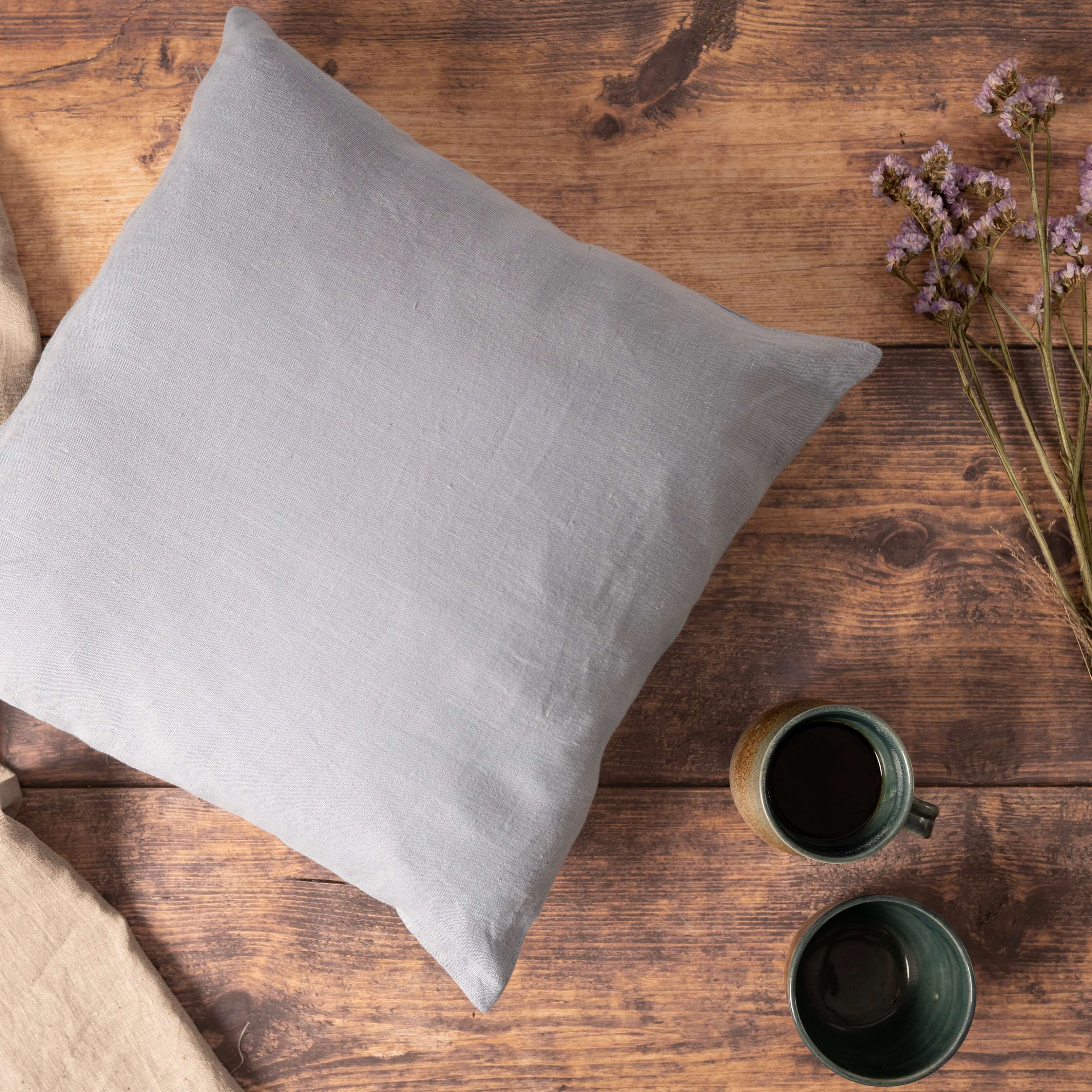 Glacier Blue Linen Cushion Cover